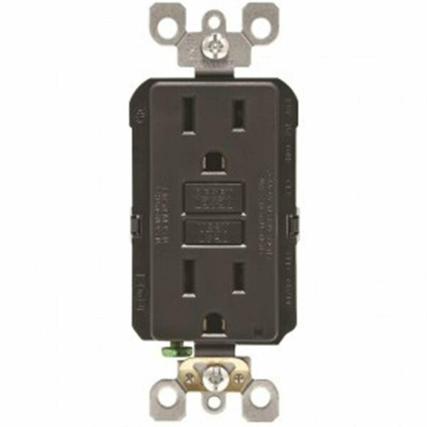 Gorgeousglow Mfg R04-GFNT1-0KE Outlet Gfci St 15A & 125V Black GO15576